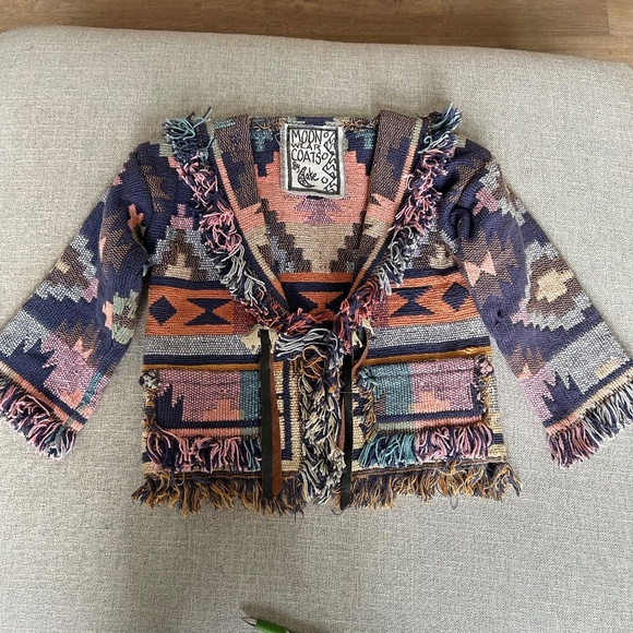 Unique Tribal Boho inspired jacket, size XS, Moonwear Coats by Kate - Picture 8 of 10